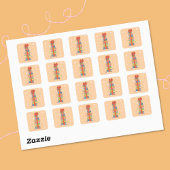 Bookstack mit Aufklebern des Red Bow Super Reader Quadratischer Aufkleber