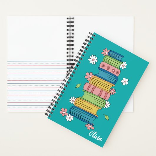 Bookstack und Blume Aquamarines SpiralNotebook kid Notizblock (Innen)