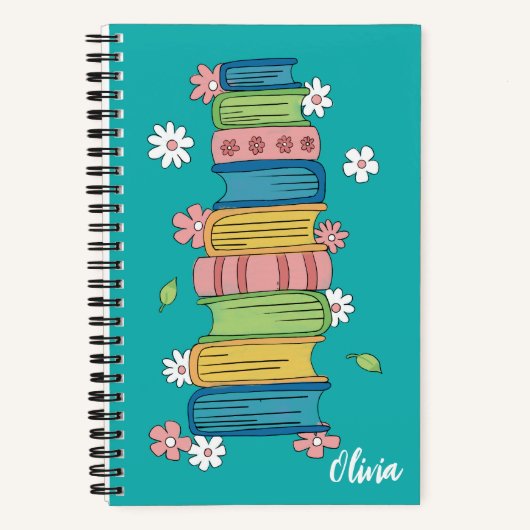 Bookstack und Blume Aquamarines SpiralNotebook kid Notizblock (Vorderseite)