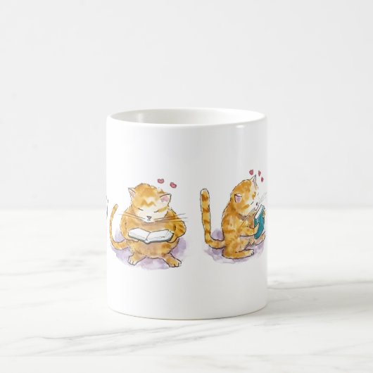 Bookstore Cat-Tasse Kaffeetasse (Mittel)