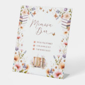 Bookstore Wildblume Brautparty Mimosa Bar Sign Sockelschild (Vorderseite)