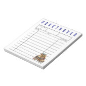 Booktrover Library Card Vintage Books Notizblock (Rotiert)