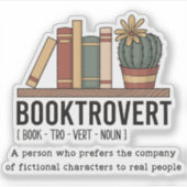 Booktrovert Aufkleber (Vorderseite)