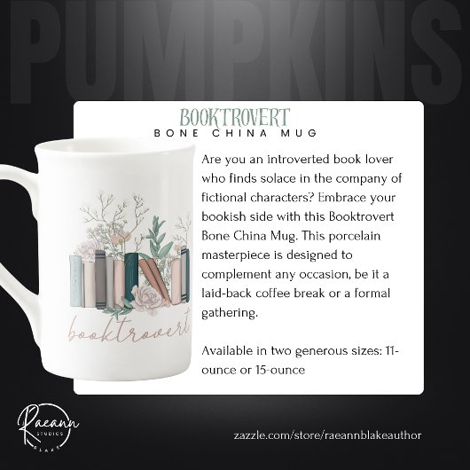 Booktrovert Bone China Tasse