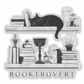 Booktrovert Book Lover's  Aufkleber (Vorderseite)