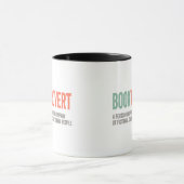 Booktrovert Booklover Definition Tasse (Zentrum)