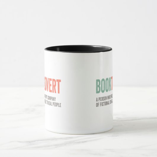 Booktrovert Booklover Definition Tasse (Zentrum)