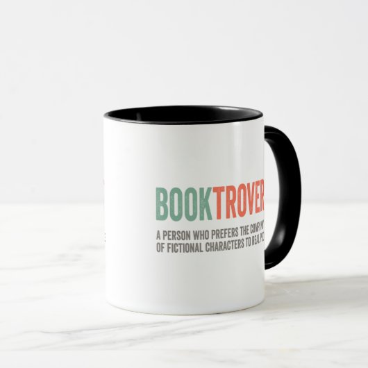 Booktrovert Booklover Definition Tasse (VorderseiteRechts)