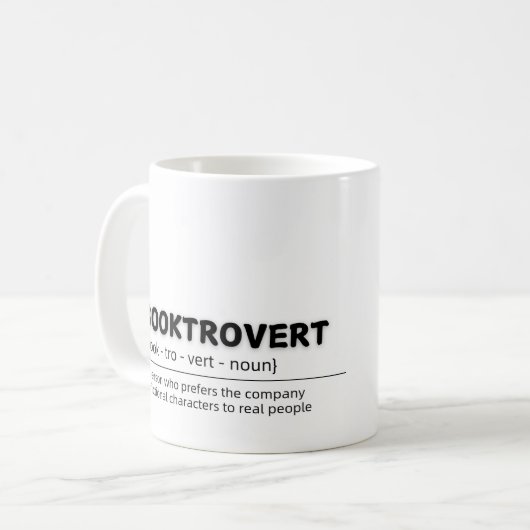 Booktrovert: Fiktion über die Tasse der Realität (Vorderseite Links)