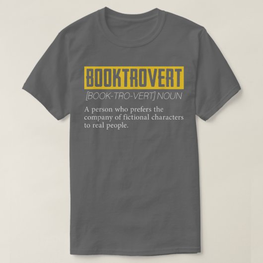 Booktrovert Introvert Shy Reading Book Libr T-Shirt (Design vorne)