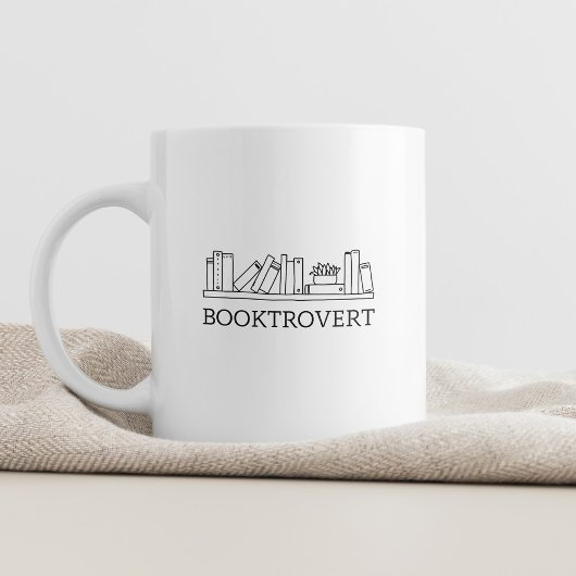 Booktrovert Minimal Typografie Moderne Funny Quot Kaffeetasse