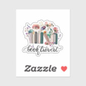 Booktrovert-Wildblumen Aufkleber (Blatt)