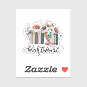 Booktrovert-Wildblumen Aufkleber