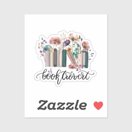 Booktrovert-Wildblumen Aufkleber (Blatt)