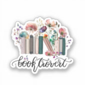 Booktrovert-Wildblumen Aufkleber (Vorderseite)