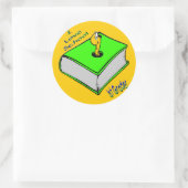 Bookworm 1st Grader - I Liebe School Runder Aufkleber (Tasche)