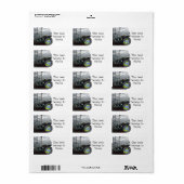 Bookworm auf einem Schiffslabel Adressaufkleber (Vorne)