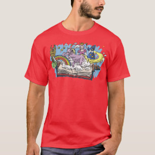 Bookworm Avid ReaderFairy Tale Fantasy Book Readin T-Shirt