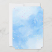 Bookworm Baby Magical Watercolor Babydusche Einladung (Rückseite)