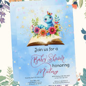 Bookworm Baby Magical Watercolor Babydusche Einladung