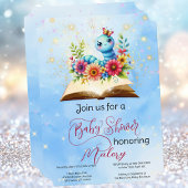 Bookworm Baby Magical Watercolor Babydusche Einladung