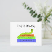 Bookworm - Behalten beim Lesen Postkarte (Stehend Vorderseite)
