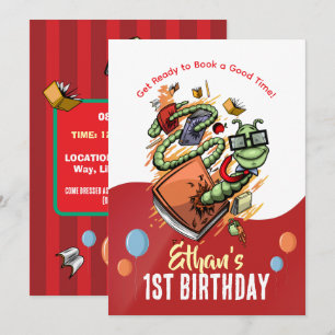 Bookworm Birthday Bash Einladung