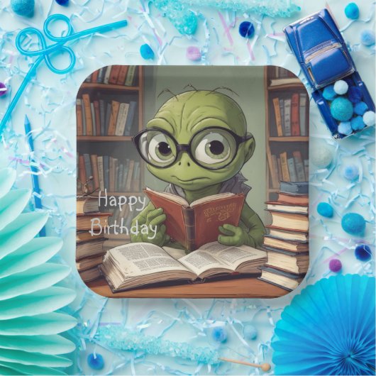 Bookworm Birthday Pappteller (Party)