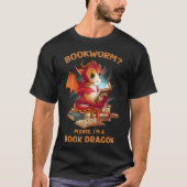 Bookworm Bitte, ich bin ein Buch Drachenbuch T-Shirt (Vorderseite)