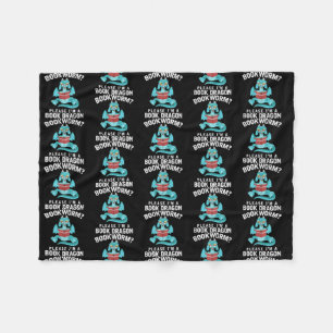 Bookworm Bitte im Buchdrachen lesen Funny Fleecedecke