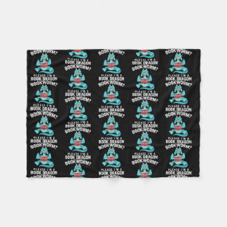 Bookworm Bitte im Buchdrachen lesen Funny Fleecedecke