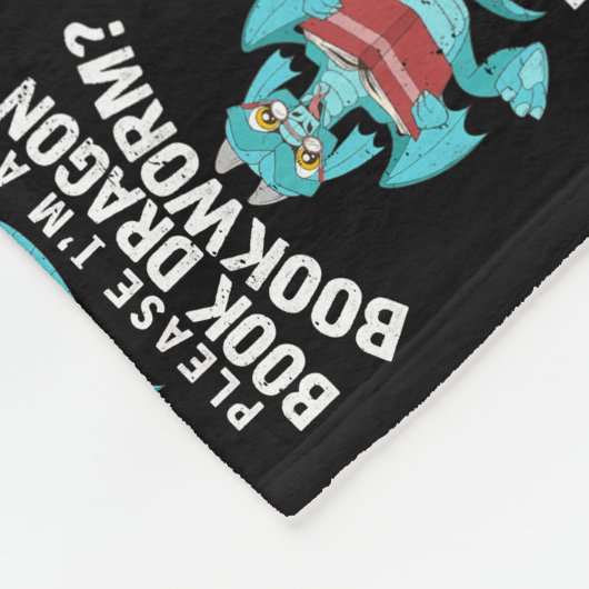 Bookworm Bitte im Buchdrachen lesen Funny Fleecedecke (Ecke)