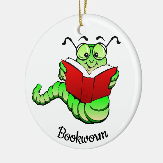 Bookworm Book Lover Reader Design Ornament (Links)