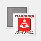 Bookworm Book Lover Warnung Funny Kühlschrankmagne Magnet (Vorderseite/Rückseite)