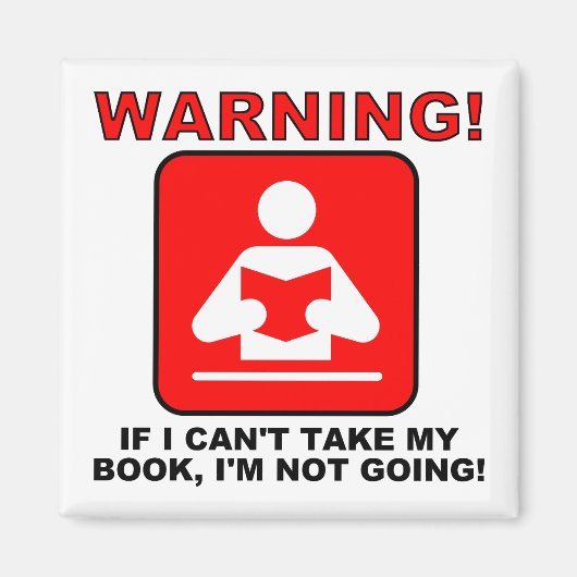 Bookworm Book Lover Warnung Funny Kühlschrankmagne Magnet (Vorne)
