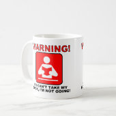 Bookworm Book Lover Warnung Funny Mug Travel Mug Kaffeetasse (Vorderseite Links)