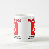 Bookworm Book Lover Warnung Funny Mug Travel Mug Kaffeetasse (Mittel)