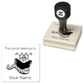 Bookworm Buchzeichen Design Holz Briefmarke Gummistempel (Stempel)