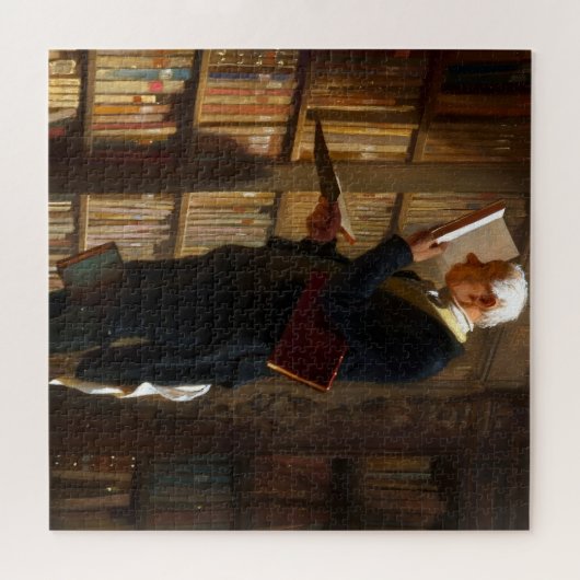 Bookworm Carl Spitzweg Art Puzzle (Horizontal)