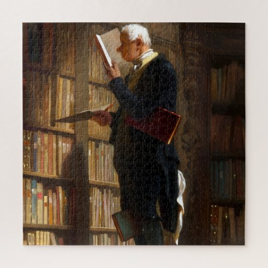 Bookworm Carl Spitzweg Art Puzzle (Vertikal)