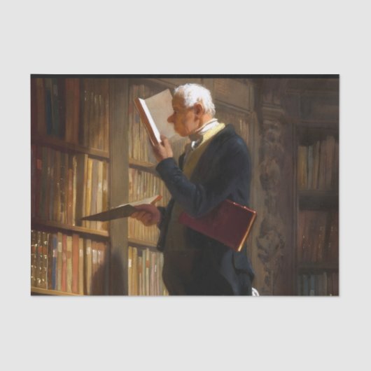 Bookworm Carl Spitzweg Art Seidenpapier (Vorderseite)