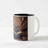 Bookworm Cat Coffee Tasse (VorderseiteRechts)