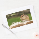 Bookworm Chipmunk Buchzeichen Rechteckiger Aufkleber (Umschlag)