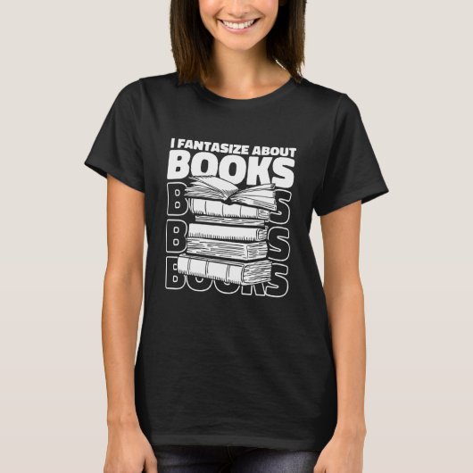 Bookworm Cute Books Novel Library  Bibliophile Boo T-Shirt (Vorderseite)