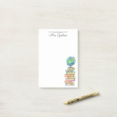 Bookworm der Weltklasse | Kindergartenlehrer Post-it Klebezettel (Auf Schreibtisch)