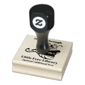 Bookworm Design Holz Briefmarke Gummistempel (Stempel)