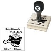 Bookworm Design Holz Briefmarke Gummistempel (Stempel)