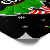 Bookworm Elf Christmas Family Girls Women Elf Squa Poster (Ecke)