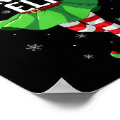 Bookworm Elf Christmas Girls Women Elf Squad Xmas Poster (Ecke)