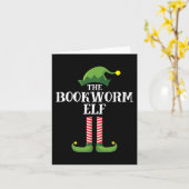 Bookworm Elf Matching Familiengruppe Weihnachtsfes Karte (Gelbe Blume)